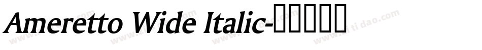 Ameretto Wide Italic字体转换